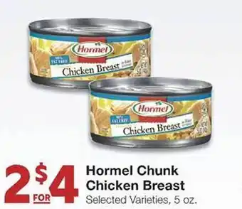 United Supermarkets Hormel chunk chicken breast selected varieties offer