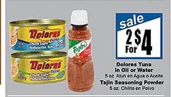Dolores tuna in oil or water
