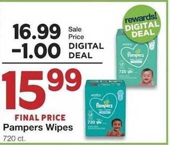 United Supermarkets Pampers wipes offer