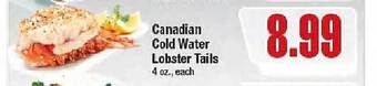 Econofoods Canadian cold water lobster tails offer