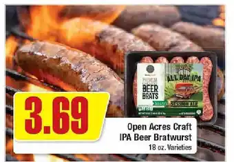Open acres craft ipa beer bratwurst varieties