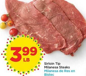 Food 4 Less Sirloin tip milanesa steaks offer