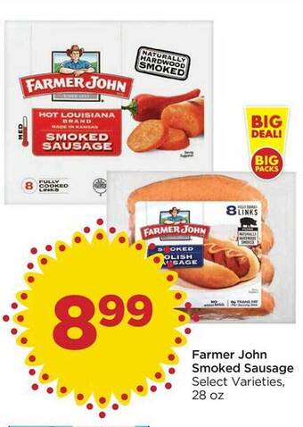 Food 4 Less Farmer john smoked sausage offer