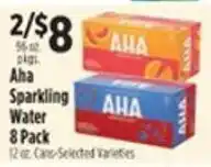 Pioneer Supermarkets Aha Sparkling Water 8 Pack offer