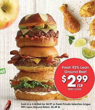 Fred Meyer Fresh 93% lean ground beef offer