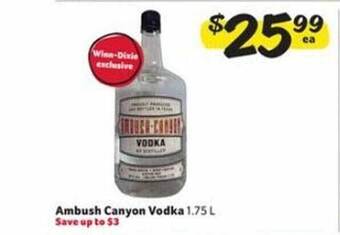 Winn Dixie Ambush canyon vodka offer