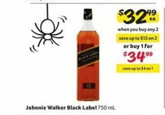 Winn Dixie Johnnie walker black label offer