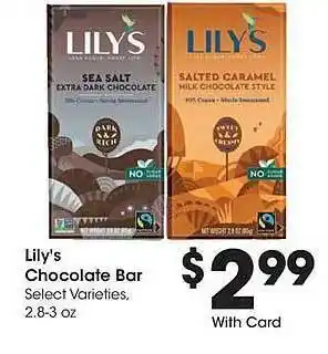Gerbes Lily's chocolate bar offer