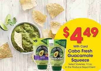 Gerbes Cabo fresh guacamole squeeze offer