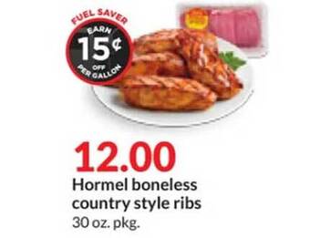 Hy-Vee Hormel boneless country style ribs offer