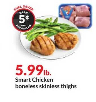 Hy-Vee Smart chicken boneless skinless thighs offer