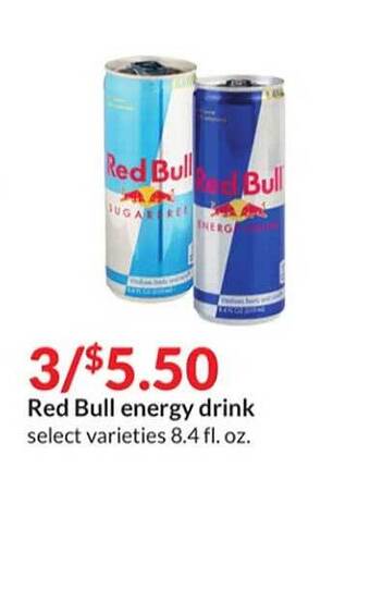 Hy-Vee Red bull energy drink offer