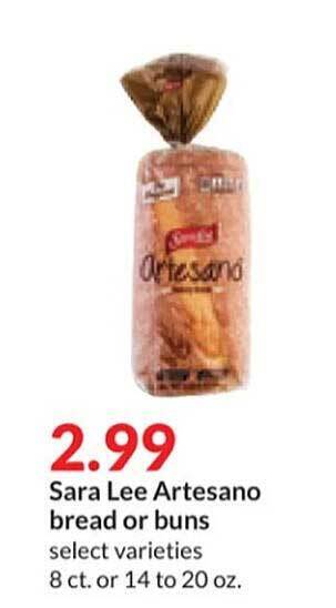 Hy-Vee Sara lee artesano bread or buns offer