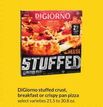 Hy-Vee Digiorno stuffed crust, breakfast or crispy pan pizza offer