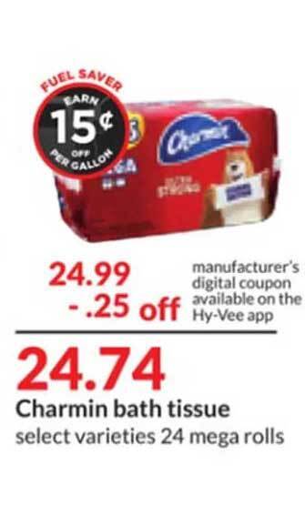 Hy-Vee Charmin bath tissue offer