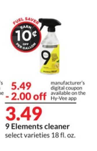 Hy-Vee 9 elements cleaner offer