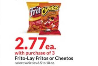 Hy-Vee Frito-lay fritos or cheetos offer