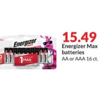 Hy-Vee Energizer max batteries offer