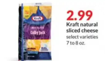 Hy-Vee Kraft natural sliced cheese select varieties offer