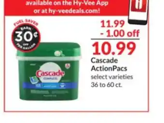 Hy-Vee Cascade action pacs select varieties offer