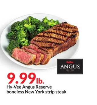 Hy-Vee Hy-vee angus reserve boneless new york strip steak offer