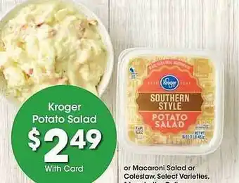 JayC Kroger potato salad offer