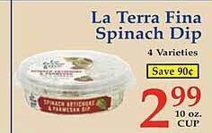Market Basket La terra fina spinach dip offer