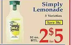 Market Basket Simply lemonade offer