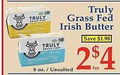Market Basket Truly grass fed irish butter offer