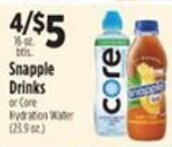 Pioneer Supermarkets Snapple Drinks offer