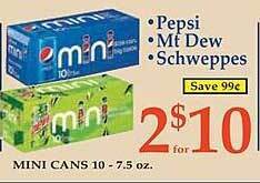 Market Basket Pepsi mt dew schweppes offer