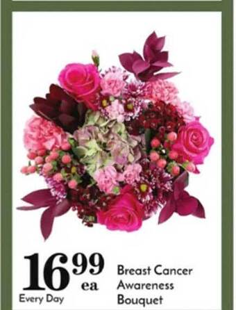 Pavilions Breast cancer awareness bouquet offer