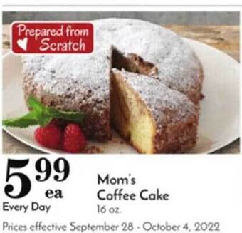 Pavilions Mom's coffee cake offer