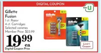 Pavilions Gillette fusion offer