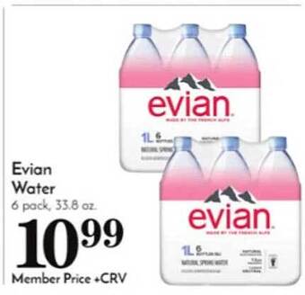 Pavilions Evian water offer