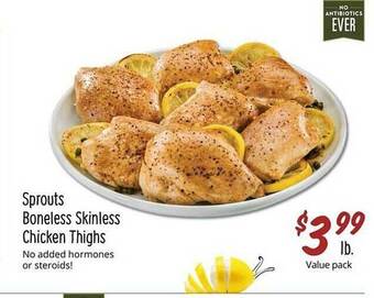 Sprouts Farmers Market Sprouts boneless skinless chicken thighs offer