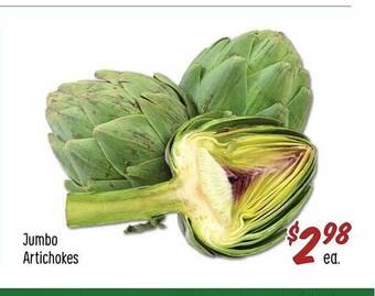 Sprouts Farmers Market Jumbo artichokes offer