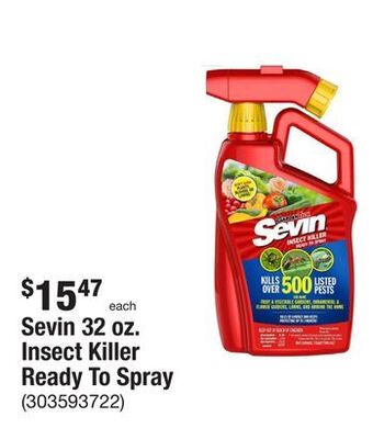 The Home Depot Sevin 32 oz. insect killer ready to spray offer