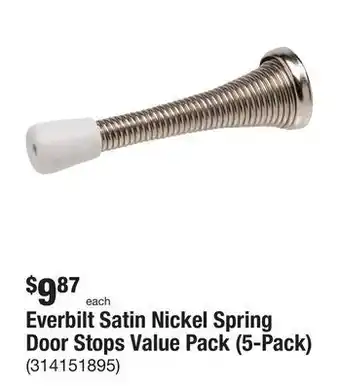 The Home Depot Everbilt satin nickel spring door stops value pack (5-pack) offer