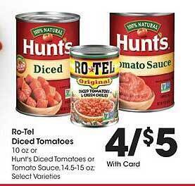Kroger Ro-tel diced tomatoes offer
