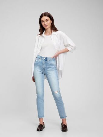 Gap High rise vintage slim jeans with washwell offer