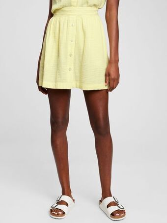 Gap Crinkle gauze button-front skirt offer