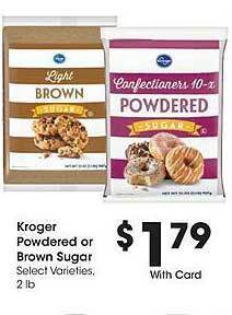 Kroger Kroger powdered or brown sugar offer