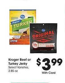 Kroger Kroger beef or turkey jerky offer