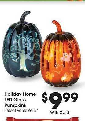 Kroger Holiday home led glass pumpkins offer