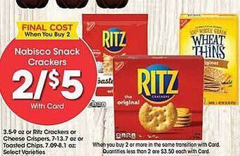 Kroger Nabisco snack crackers offer