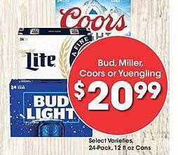 Kroger Bud. miller coors or yuengling offer