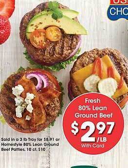 Kroger Fresh 80% lean ground beef offer