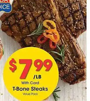 Kroger T-bone steaks offer