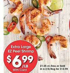 Kroger Extra large ez peel shrimp offer